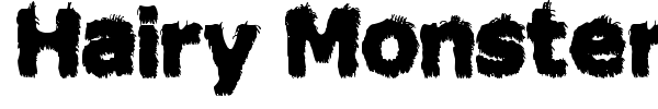 Hairy Monster font preview